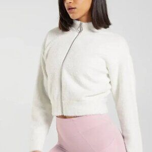 BNWT WHITNEY SIMMONS X GYMSHARK V5 EYELASH KNIT JACKET WHITE SZ XS